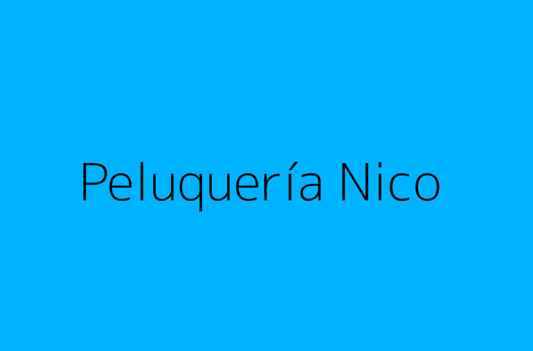 Peluquería Nico